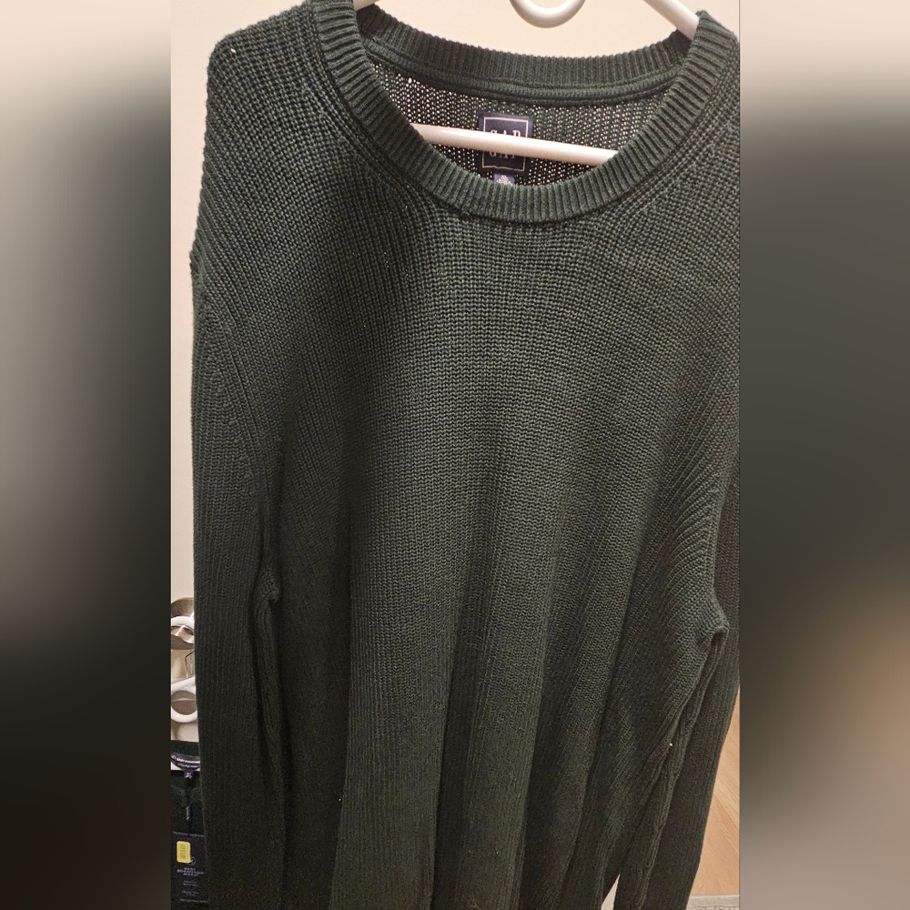 GAP Dark Green Knit Sweater XLT